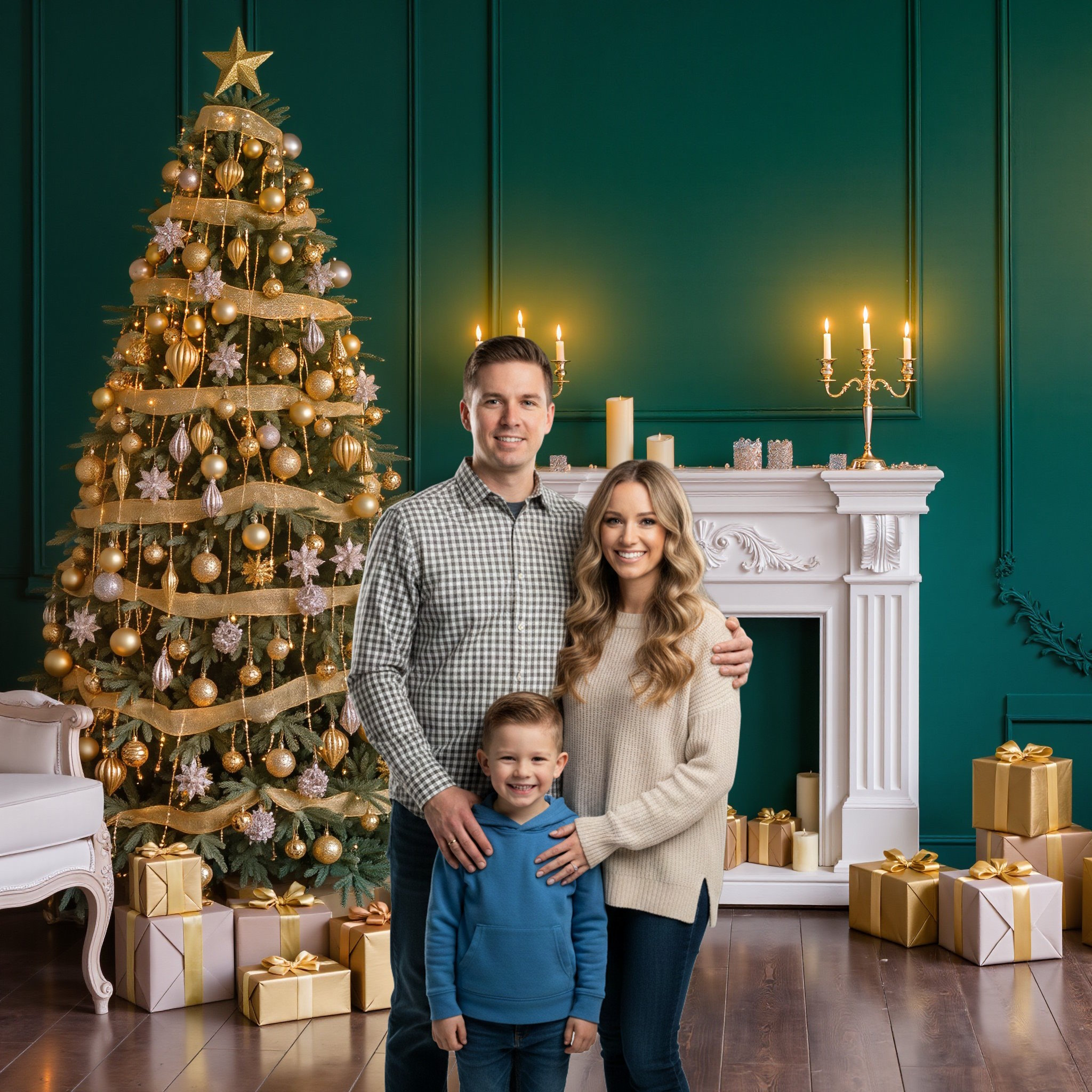 После: Новогоднее фото в студии